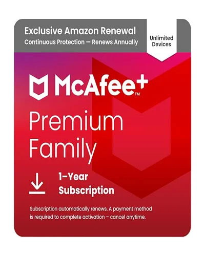 McAfee+ Premium Family Unlimited Devices AntiVirus Software