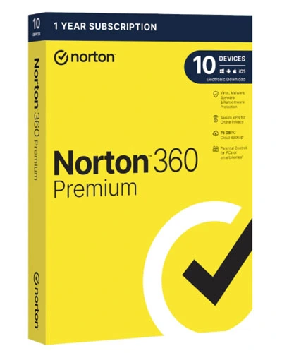 Norton 360 Premium Antivirus software for 10 Devices